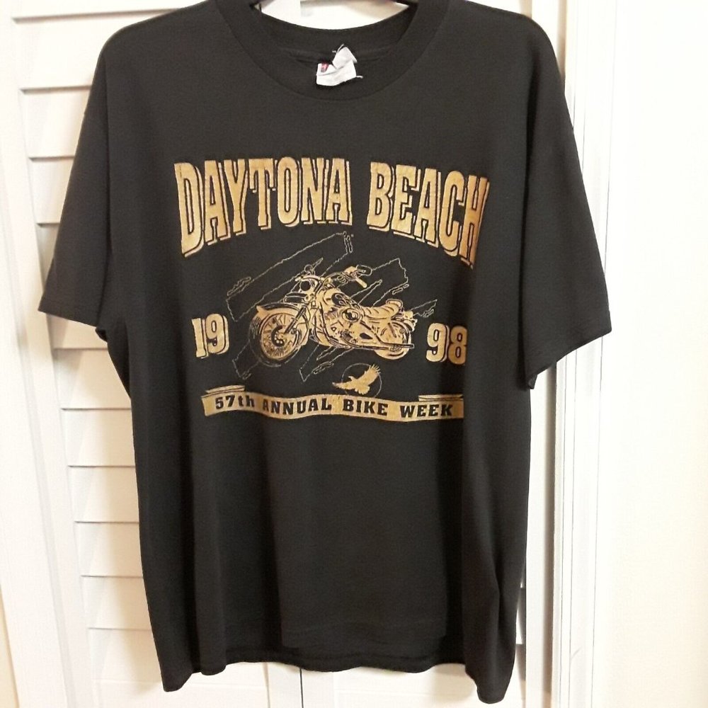 Vintage 90s 1998 Bike Week - Daytona Beach T-Shirt, Size Adult Large 42-44